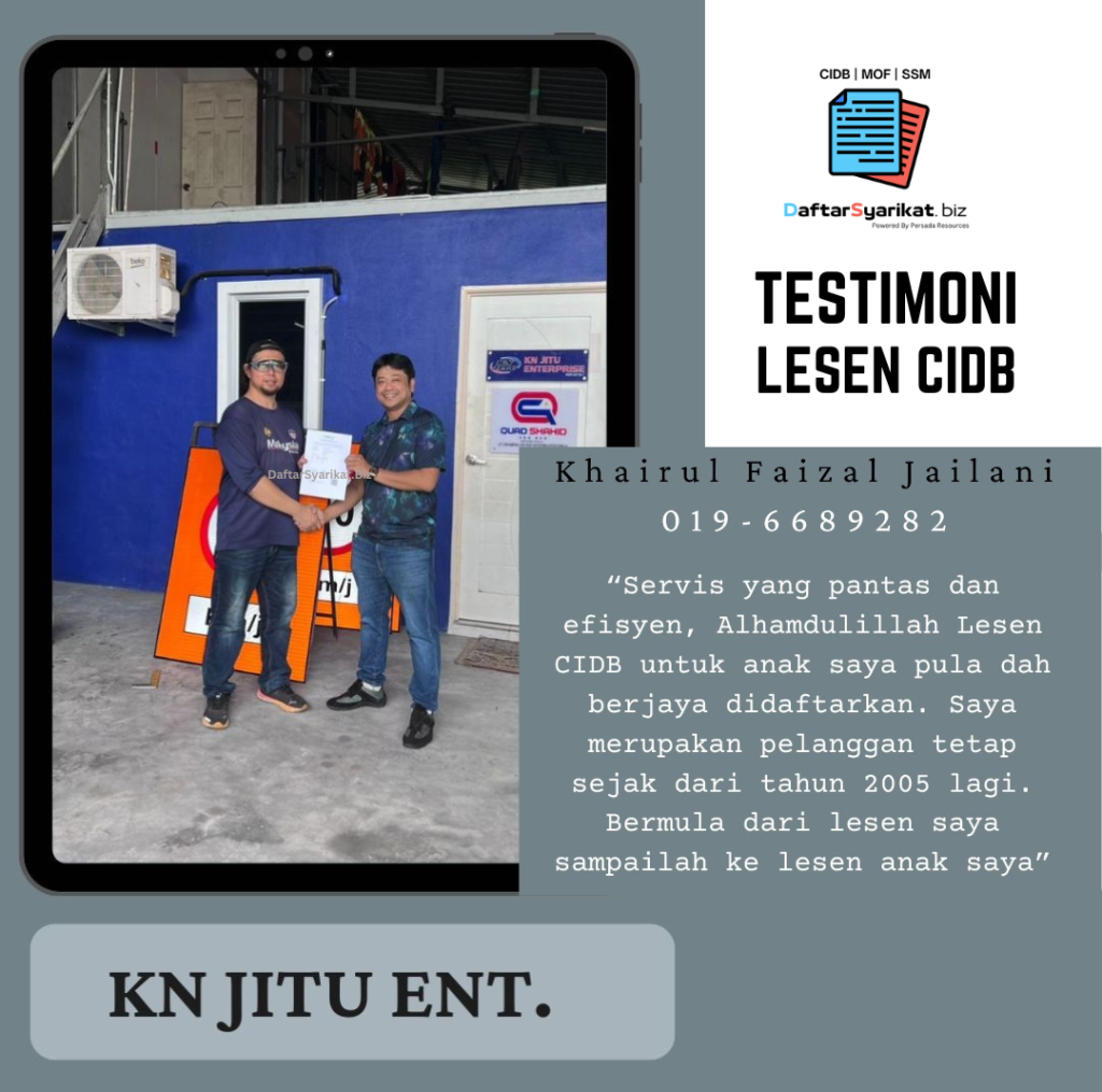 Daftar Lesen CIDB MALAYSIA