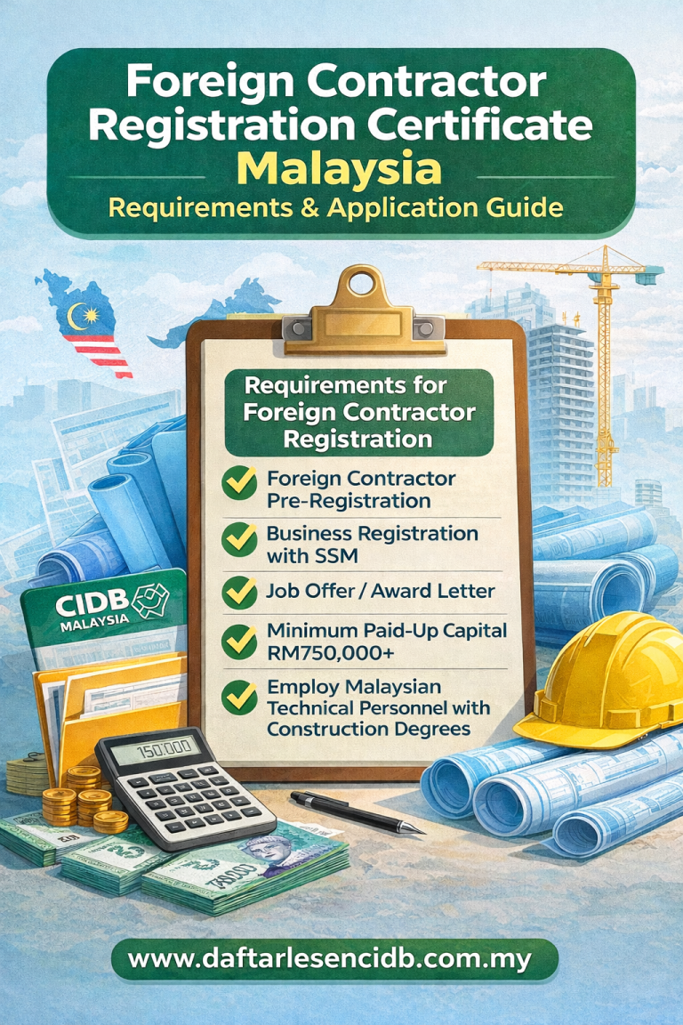 oreign Contractor Registration Certificate Malaysia Requirements & Application Guide